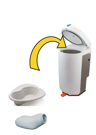 disposable bedpans and a bedpan macerator