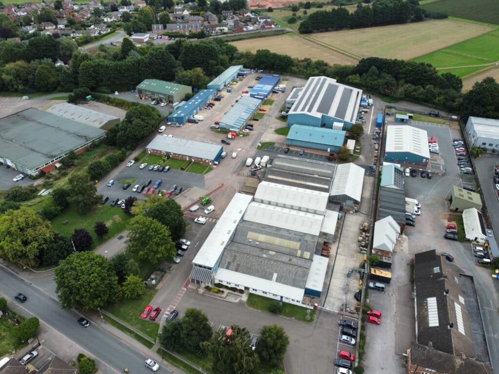 Wide view of the Haigh Estate, Ross on Wye